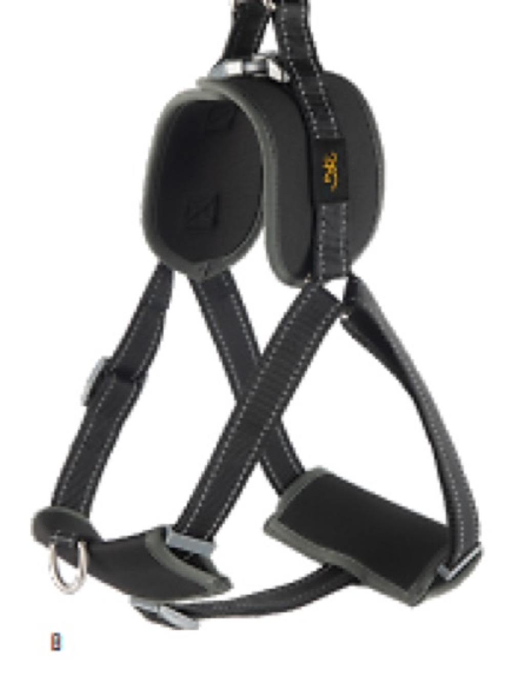 Browning LG Black Dog Harness with Yellow Logo Accents Adjustable.